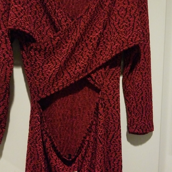 Pagani red/black dress w open back. - Picture 3 of 5